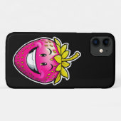 Roze aardbei Case-Mate iPhone case (Achterkant (horizontaal))