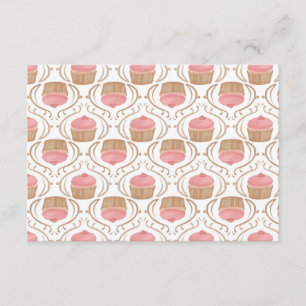 Roze aardbei Champagne Cupcakes Invitation Kaart