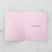 Roze Aardbei Chocolade Bruine Harten Kaart (Binnen)