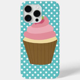 Roze Aardbei Cupcake Illustratie iPhone 15 Pro Max Hoesje
