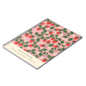 Roze Aardbei Custom Baby shower Planner Notitieboek (Linkerzijde)
