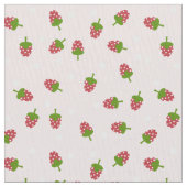 Roze aardbei Cute Pattern Kawaii Girly Stof (Close Up)