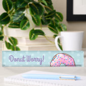Roze aardbei Donut Naambordje