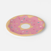 Roze aardbei Donut Papieren Bordje (Gekanteld)