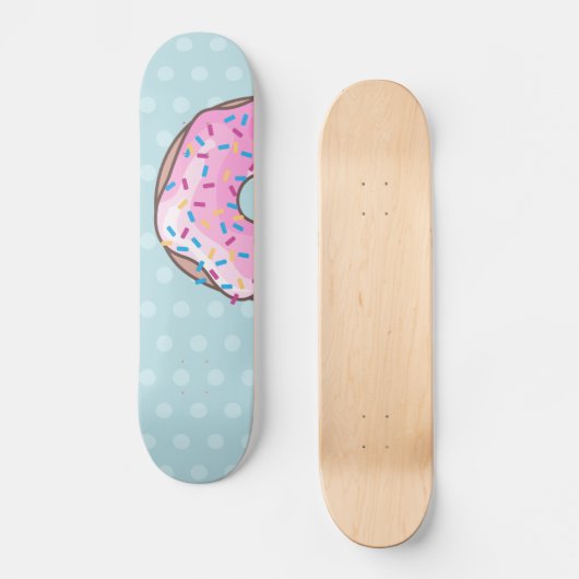 Roze aardbei Donut Persoonlijk Skateboard (Voorkant)