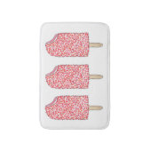 Roze aardbei Eclair Ice Cream Popsicle Pop Badmat (Voorkant Verticaal)