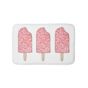 Roze aardbei Eclair Ice Cream Popsicle Pop Badmat