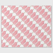 Roze aardbei Eclair Ice Cream Popsily Lolly Cadeaupapier (Vlak)