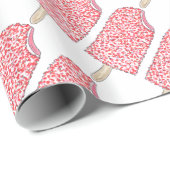 Roze aardbei Eclair Ice Cream Popsily Lolly Cadeaupapier (Rol Hoek)