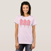 Roze aardbei Eclair Popsicle Ice Cream Pop T-shirt (Voorkant volledig)