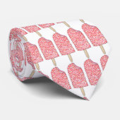 Roze aardbei Eclair Shortcake Popsicle Pop Stropda Stropdas (Opgerold)