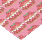 Roze aardbei Fraisier Cake French Pastry Chef Tafelkleed (Gekanteld)