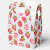Roze Aardbei Fruit Patroon Bedankdoosjes (Geopend)