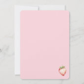 Roze Aardbei Fruit Verjaardag Kaart (Achterkant)