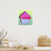 Roze aardbei, gebrand door BLUE CUPCAKE POSTER (Keuken)