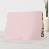 Roze Aardbei Gevouwen Dank je Kaart (Achterkant)