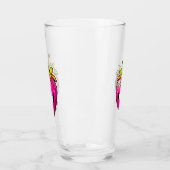 Roze aardbei glas (Links)