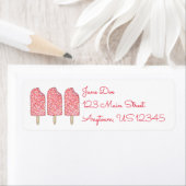 Roze aardbei Ice Cream Eclair Popsicles Etikels Etiket (Insitu)