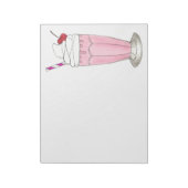 Roze aardbei Ice Cream Shake Milkshake Dessert Notitieblok (Linkerzijde)