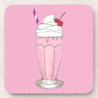 Roze aardbei Ice Cream Shoppe Milkshake Dessert