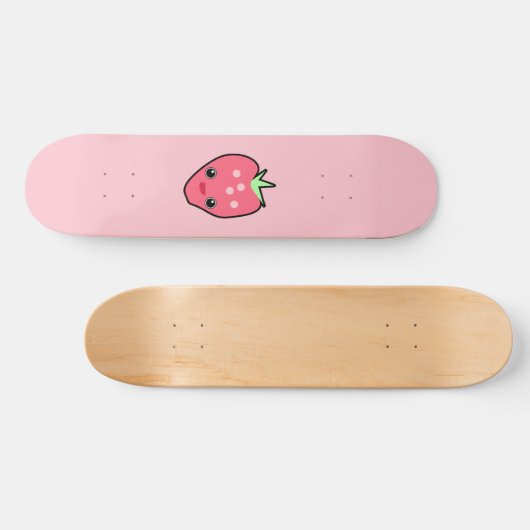 Roze aardbei Kawaii Persoonlijk Skateboard (Horizontaal)