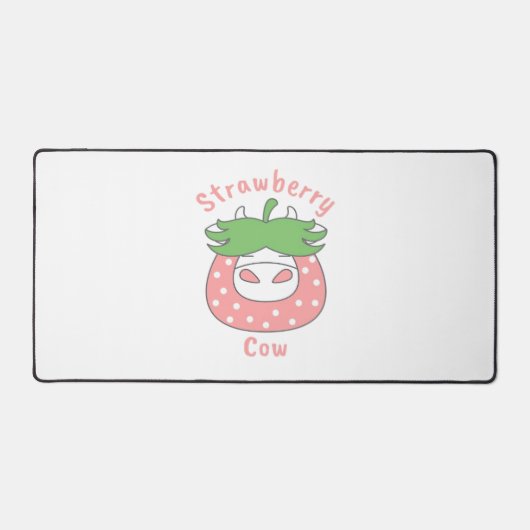 Roze Aardbei Koe Classic T-shirt Bureaumat (Voorkant)