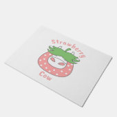 Roze Aardbei Koe Classic T-shirt Deurmat (Schuin)