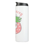 Roze Aardbei Koe Classic T-shirt Thermosbeker (Geroteerd rechts)