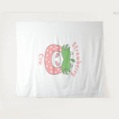 Roze Aardbei Koe Classic T-shirt Wandkleed (Voorkant (horizontaal))