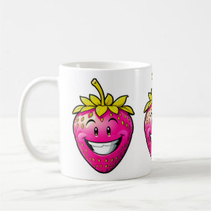 Roze aardbei koffiemok