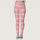 Roze aardbei Korstaart Popsicle Valentijnsdag Leggings (Voorkant)