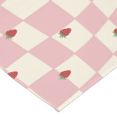 roze aardbei korte tafelloper (Hoek)