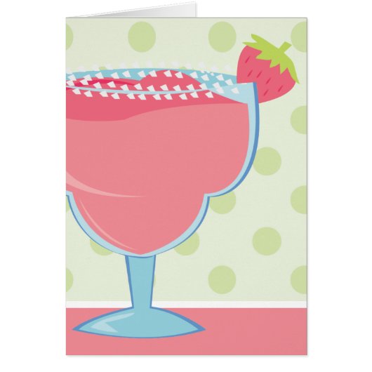 Roze aardbei Margarita Drink (Voorkant)