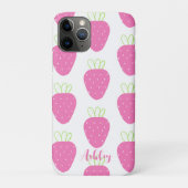 Roze Aardbei Minimalistische Waterverf Fruit Case-Mate iPhone Case (Achterkant)