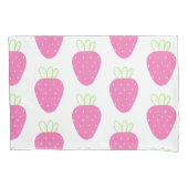 Roze Aardbei Minimalistische Waterverf Fruit Kussensloop (Voorkant)