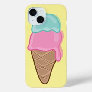 Roze Aardbei Mint Retro Zomer Ijs Behuizing iPhone 15 Case