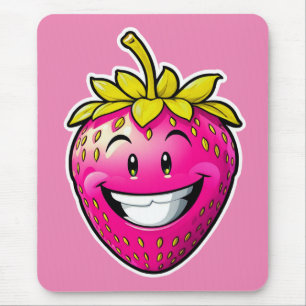 Roze aardbei muismat