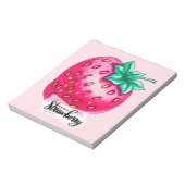 Roze aardbei notitieblok (Linkerzijde)