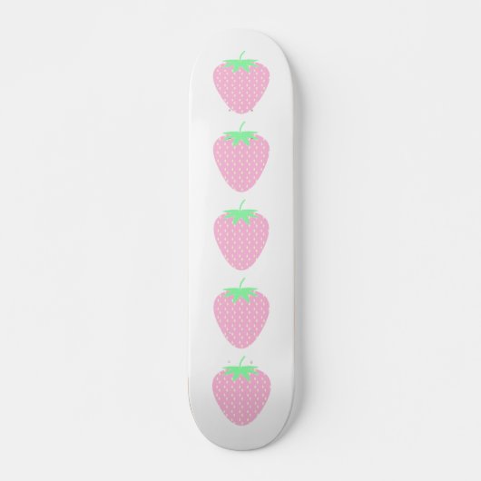 roze aardbei. persoonlijk skateboard (Voorkant)