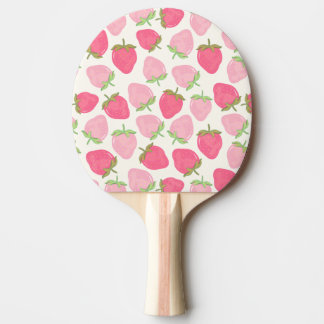Roze Aardbei Schattig en Fruitig Tafeltennisbatje