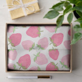 Roze Aardbei Schattig en Fruitig Tissuepapier (Geschenk)