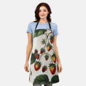 Roze Aardbei Schort - Retro Fruitprint Keuken (Gedragen)
