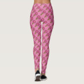 Roze aardbei Scoop Ice Cone Food Leggings (Achterkant)