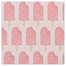 Roze aardbei stenaaltjes Poppen Popsicles Fabric Stof