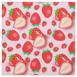 Roze aardbei stof