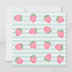 Roze Aardbei Strepen Kaart