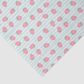 Roze Aardbei Strepen Tissuepapier (Detail)