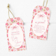 Roze Aardbei Sweet Baby Meisje Douche Dank u