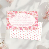 Roze Aardbei Sweet Book voor Baby Girl Shower Informatiekaartje