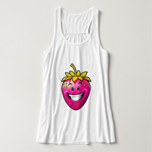Roze aardbei tanktop (Design voorkant)